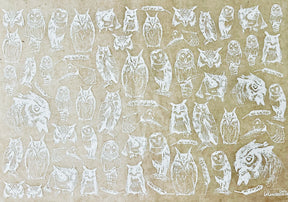 Owls - Underglaze Transfer Sheet
