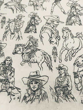Wild West  - Underglaze Transfer Sheet