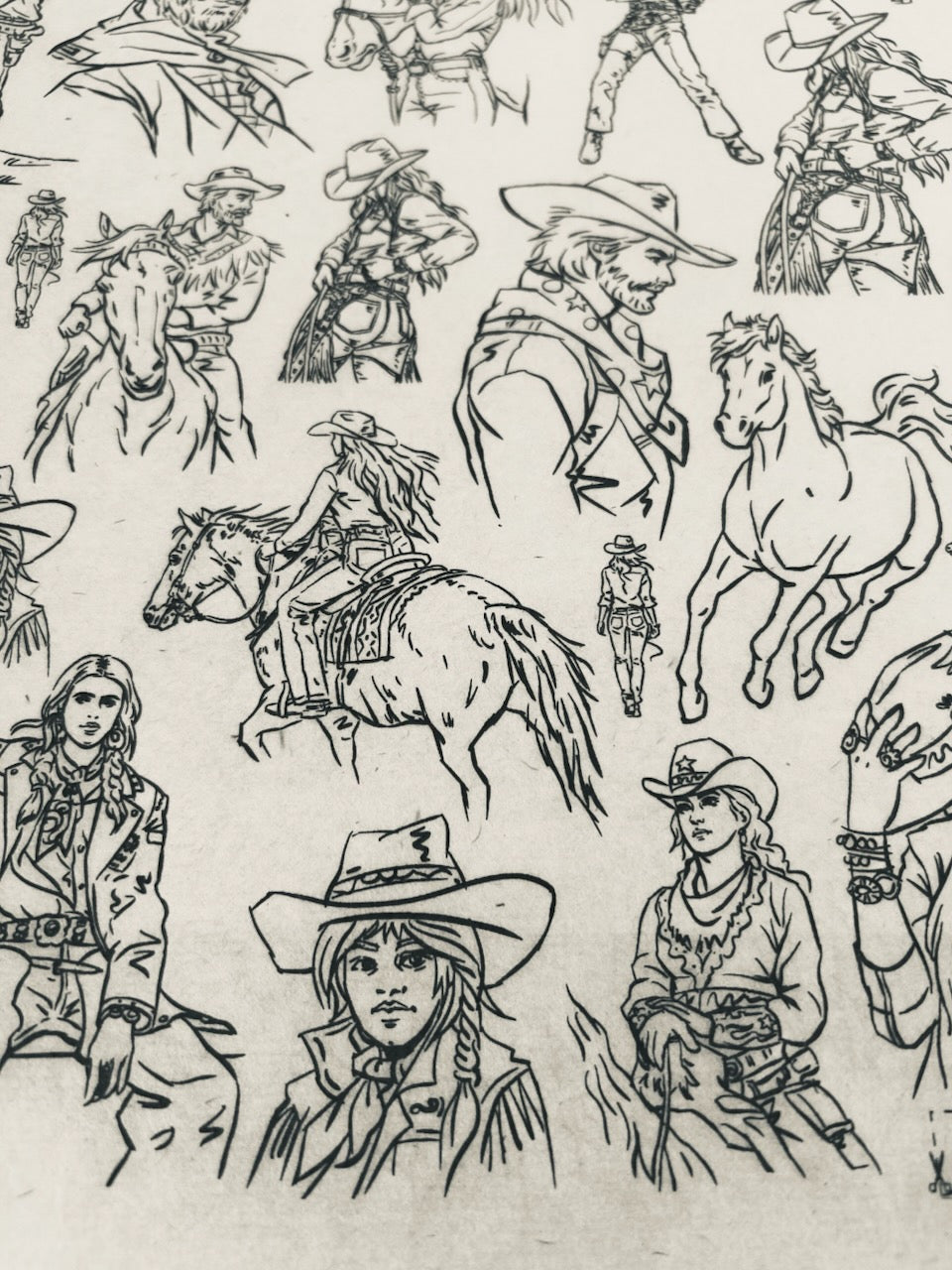 Wild West  - Underglaze Transfer Sheet