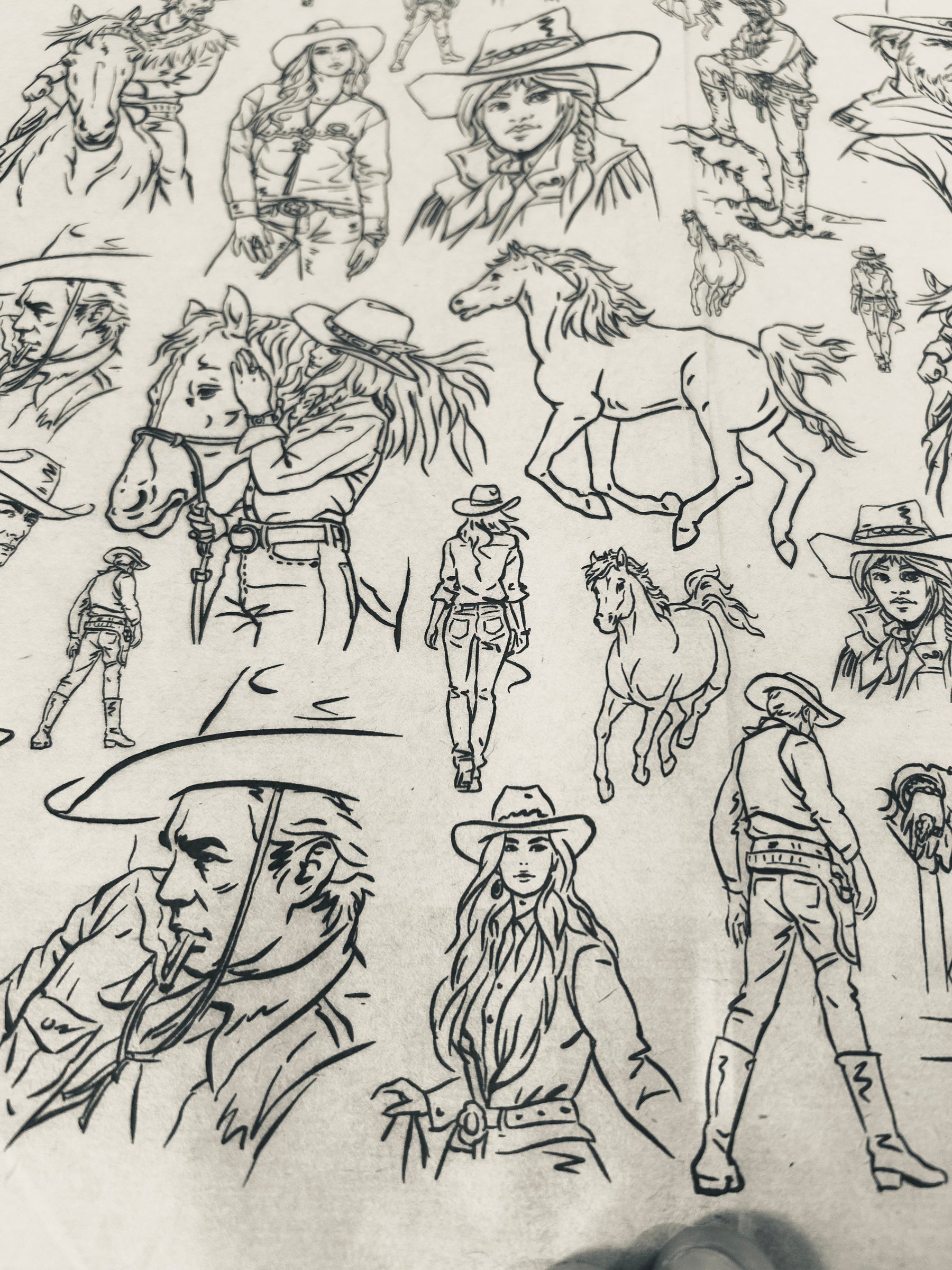 Wild West  - Underglaze Transfer Sheet