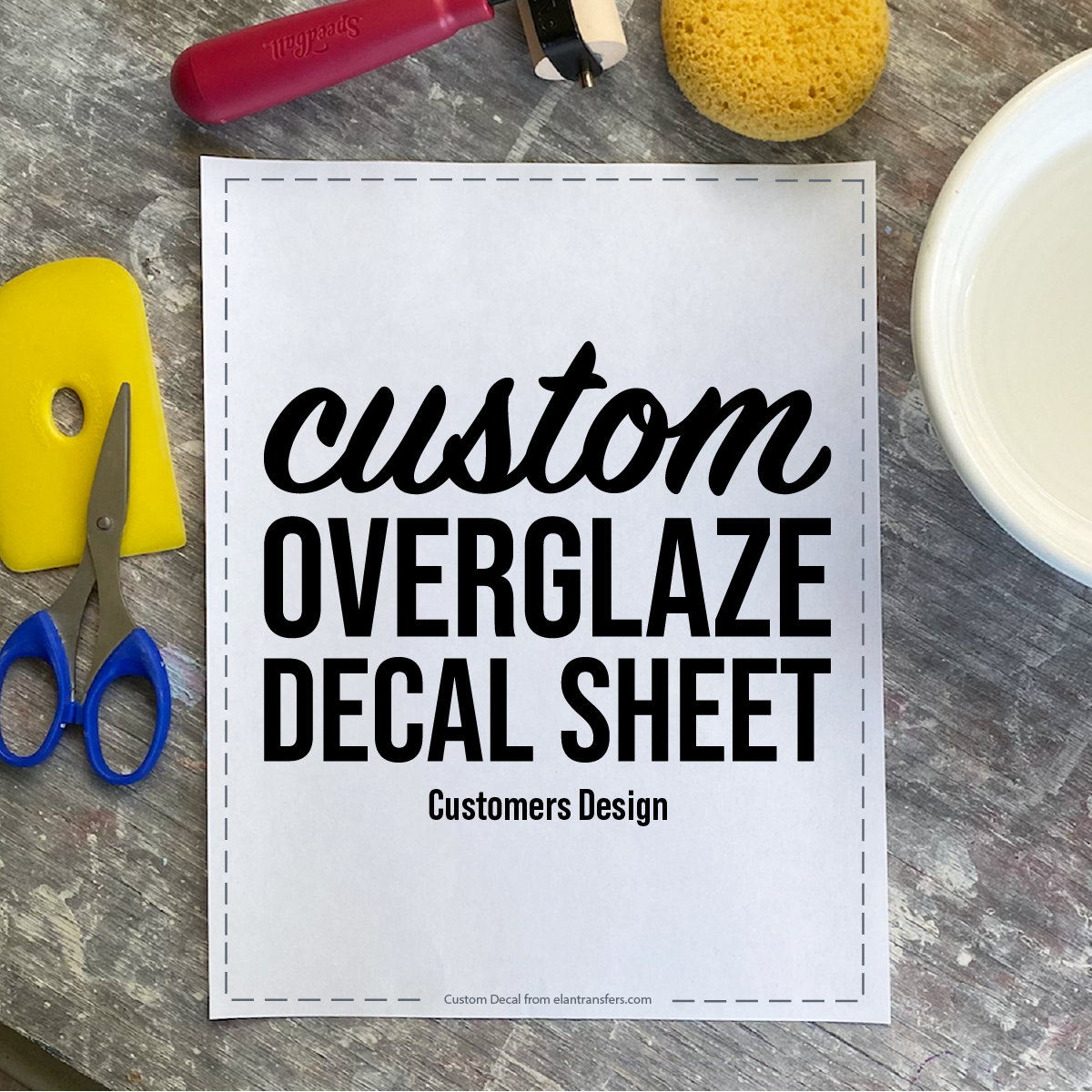 Custom Overglaze Decal Sheet - Customers Design
