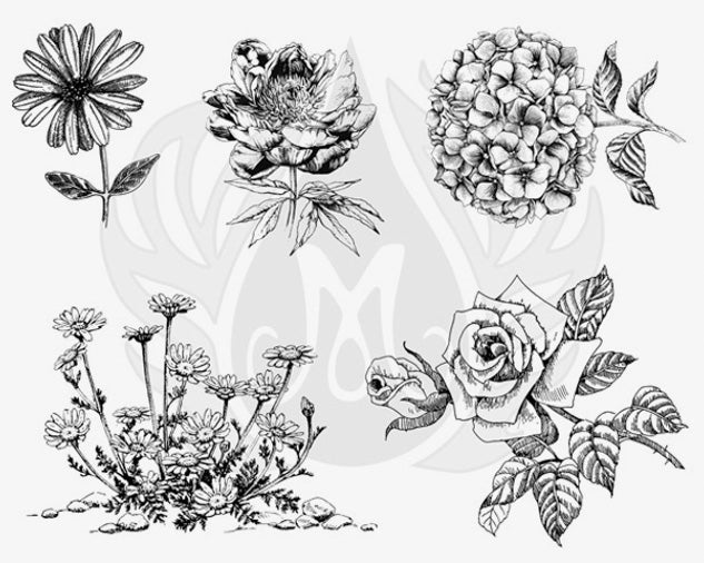 Designer Silkscreen Flowers 3 – XL