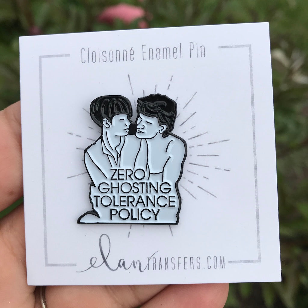 No Ghosting Enamel Pin
