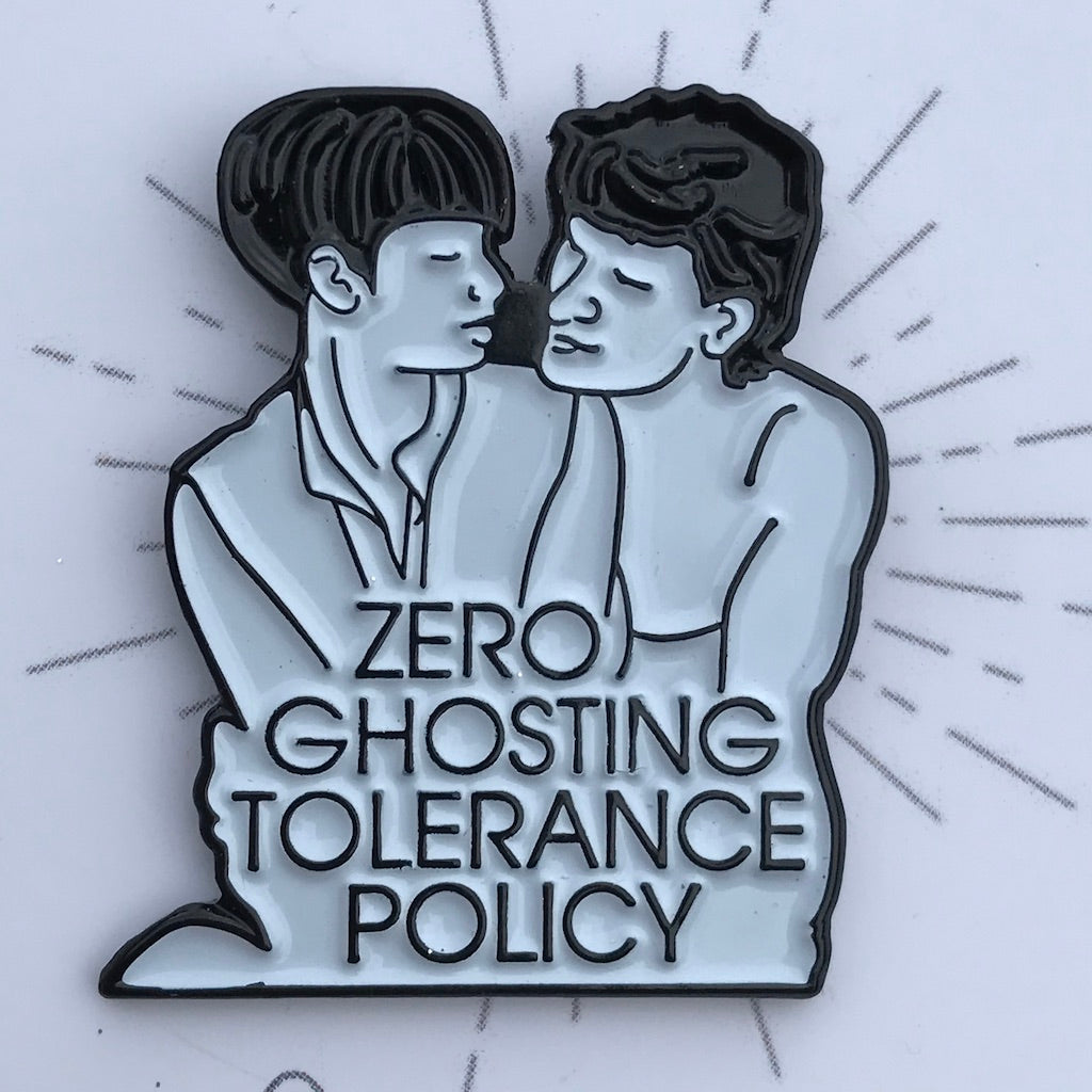 No Ghosting Enamel Pin